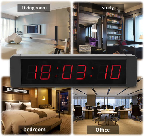 Programmable Interval Timer Prescise Wall Clock | LED Display Electronic Clock Stopwatch with Remote for Gym Fitness Training Tool