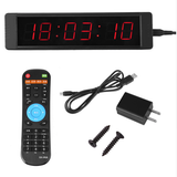 Programmable Interval Timer Prescise Wall Clock | LED Display Electronic Clock Stopwatch with Remote for Gym Fitness Training Tool