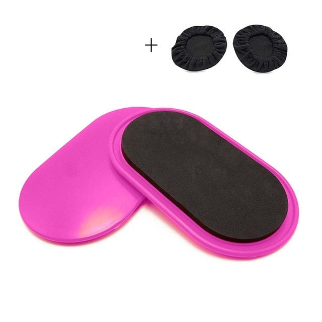 1 Pair Fitness Gliding Discs Core Slider With 2 Foot Covers Whole-body Workout Coordination Training Home Gym Exercise Equipment