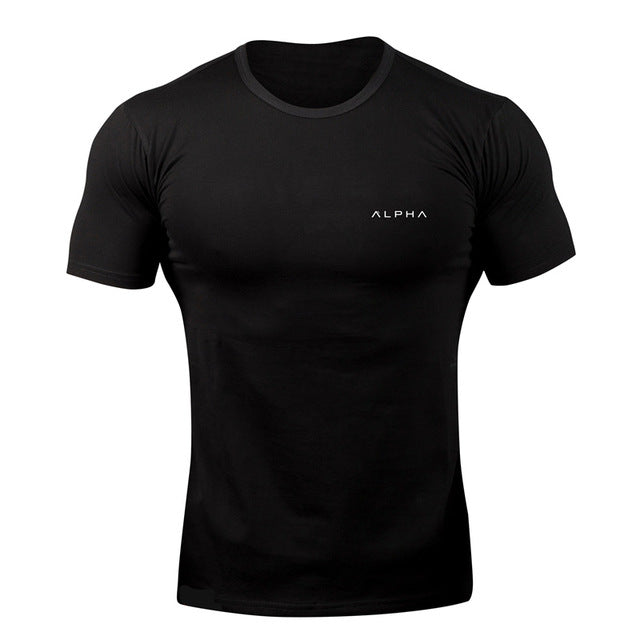 Men Running Sport Cotton T-Shirt