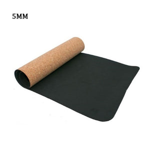 Cork TPE Yoga Mat Non Slip TPE Yoga Mats 4mm Pilates Pad Sports Cork Yoga Mat Thick 6mm Eco-Friendly Tasteless Training Mat