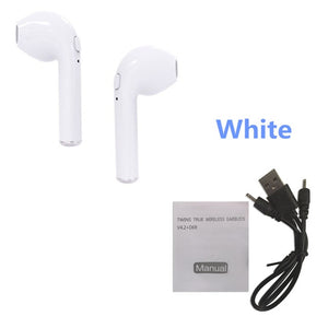 I7 i7s TWS in-ear Bluetooth Earphone Binau Wireless Headphone Earbuds Headset With MicPhone for iPhone Xiaomi Samsung Huawei LG