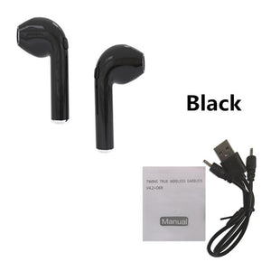 I7 i7s TWS in-ear Bluetooth Earphone Binau Wireless Headphone Earbuds Headset With MicPhone for iPhone Xiaomi Samsung Huawei LG