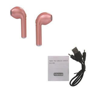 I7 i7s TWS in-ear Bluetooth Earphone Binau Wireless Headphone Earbuds Headset With MicPhone for iPhone Xiaomi Samsung Huawei LG